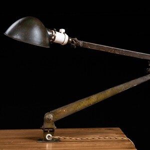 Early 20th Century Articulated Industrial Lamp