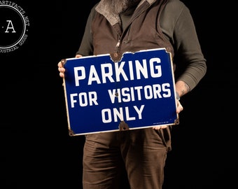 Vintage Industrial Single Sided Porcelain No Parking Sign