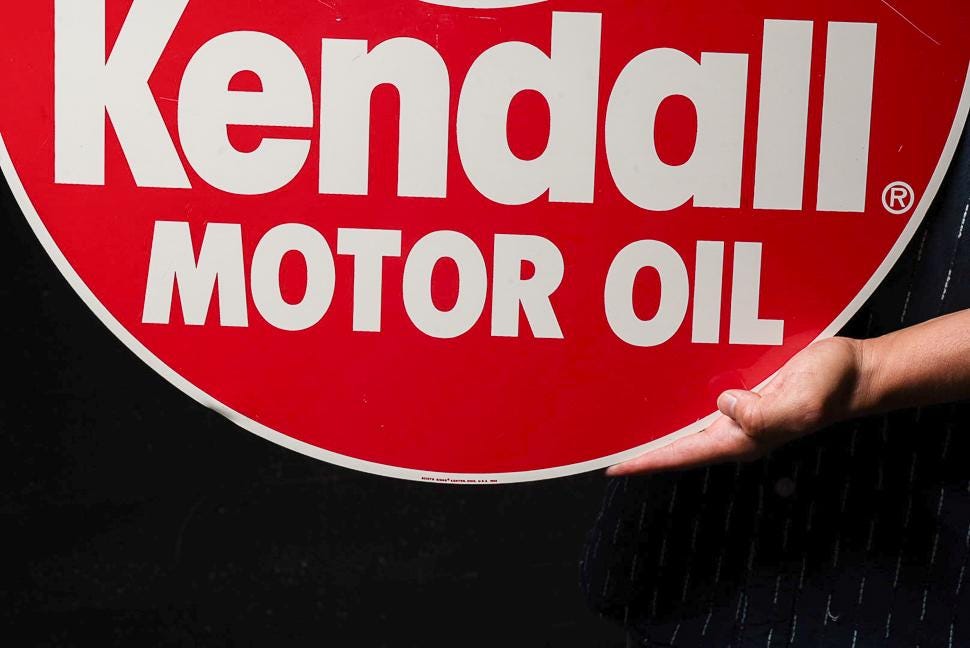 Vintage Kendall Motor Oil Tin Litho Advertising Sign - Etsy
