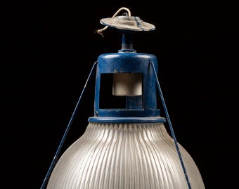 Vintage Holophane Lobay Low Bay 685 Industrial Ceiling Pendant