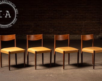Set of Four Danish Modern Chairs by Poul Volther for Frem Rojle