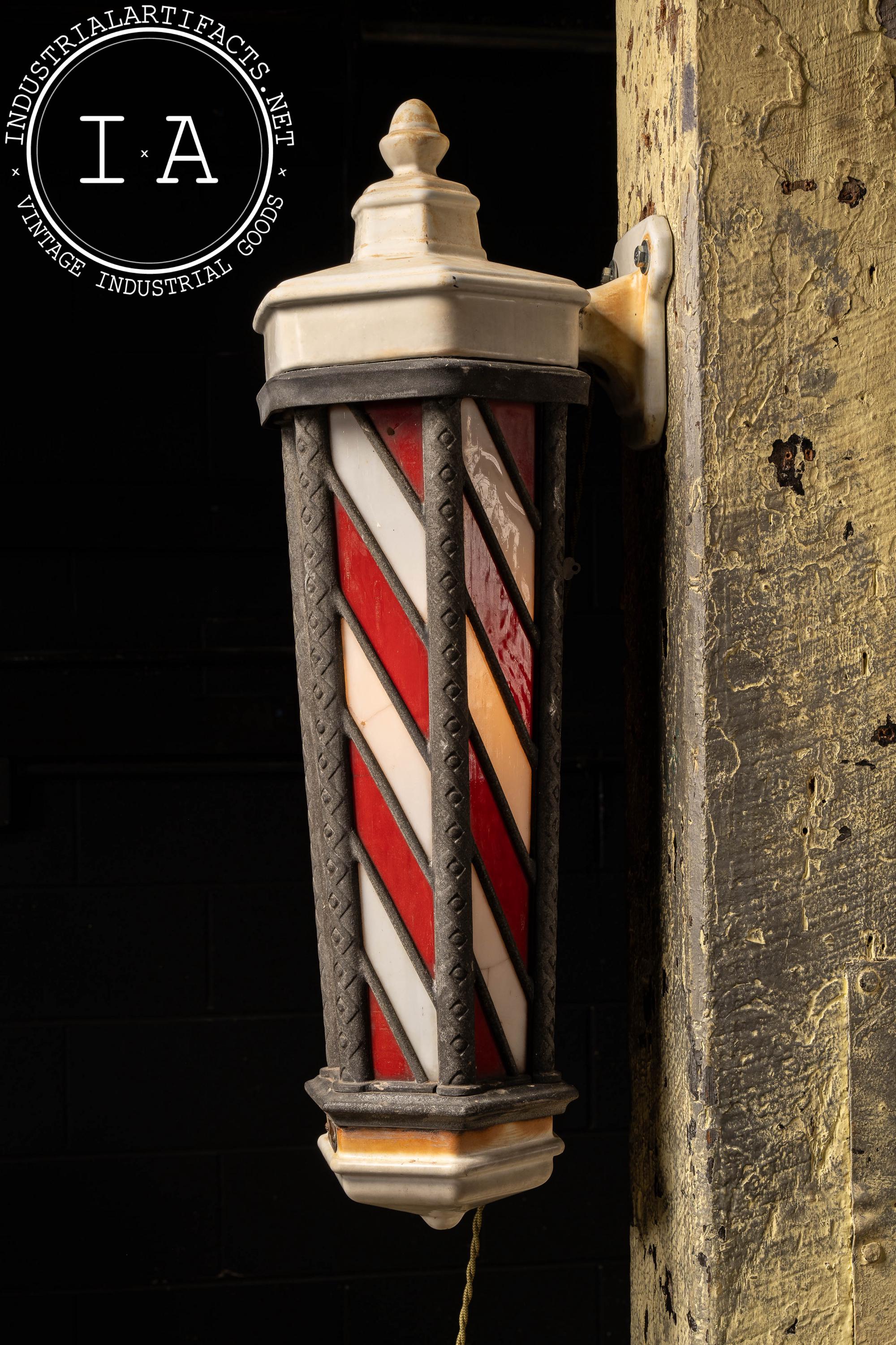 Antique No. 140 Lighted Koken Wall Mount Barber Pole - Etsy