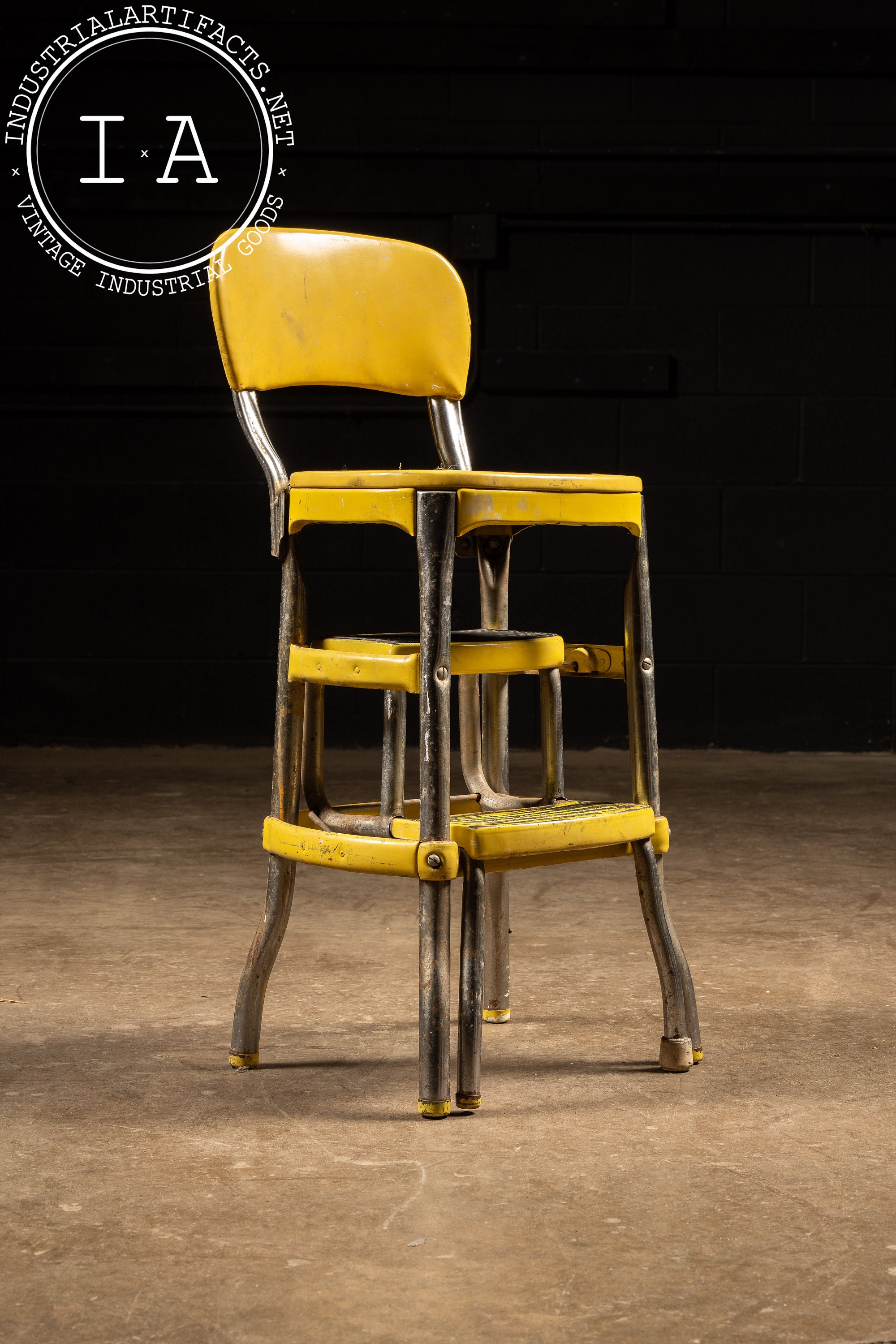 Yellow Cosco Stylaire Retro Chair Bar Stool Vintage Yellow Cosco