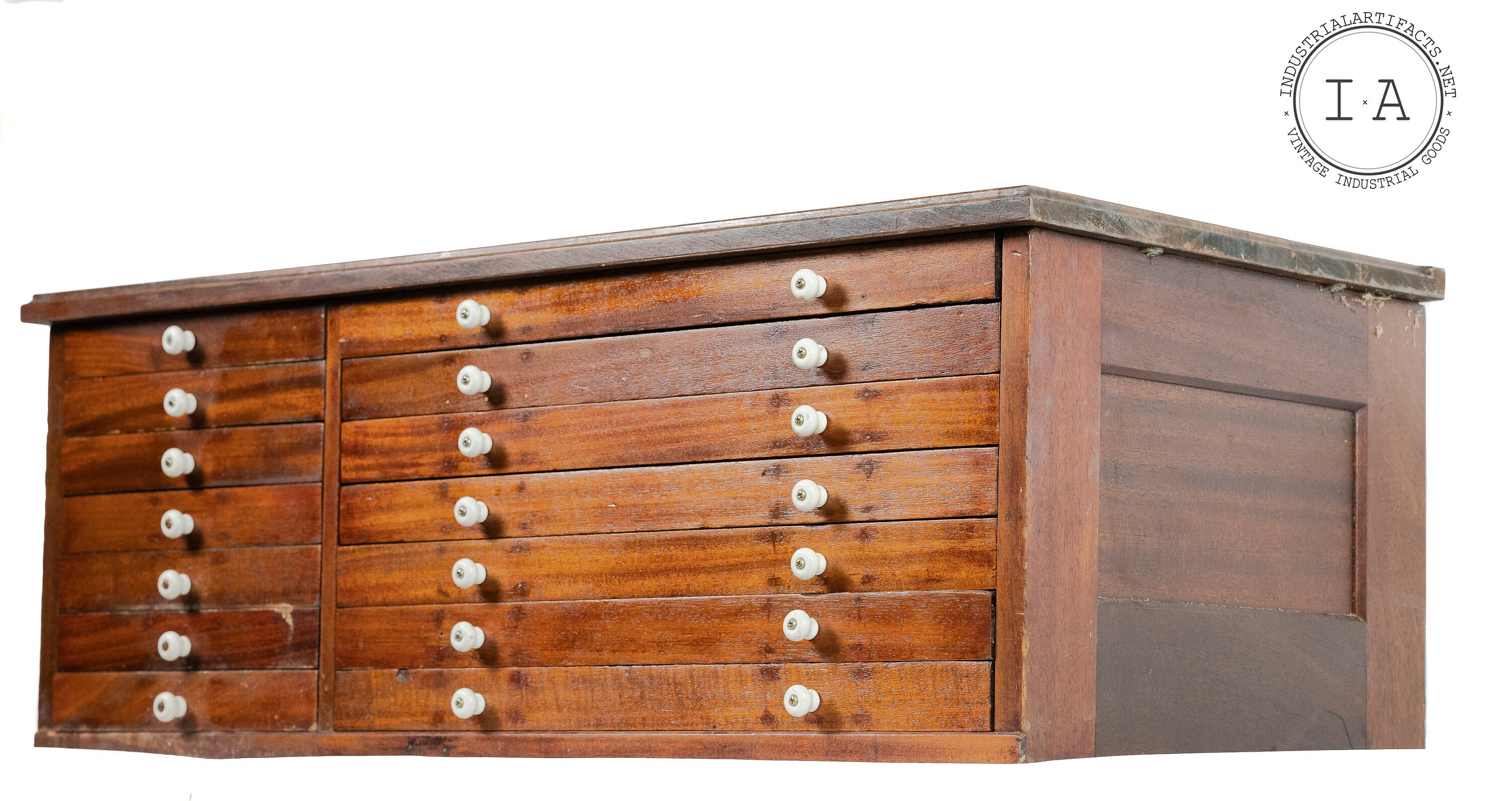 C 1940 Wooden 14 Drawer Flat File Etsy