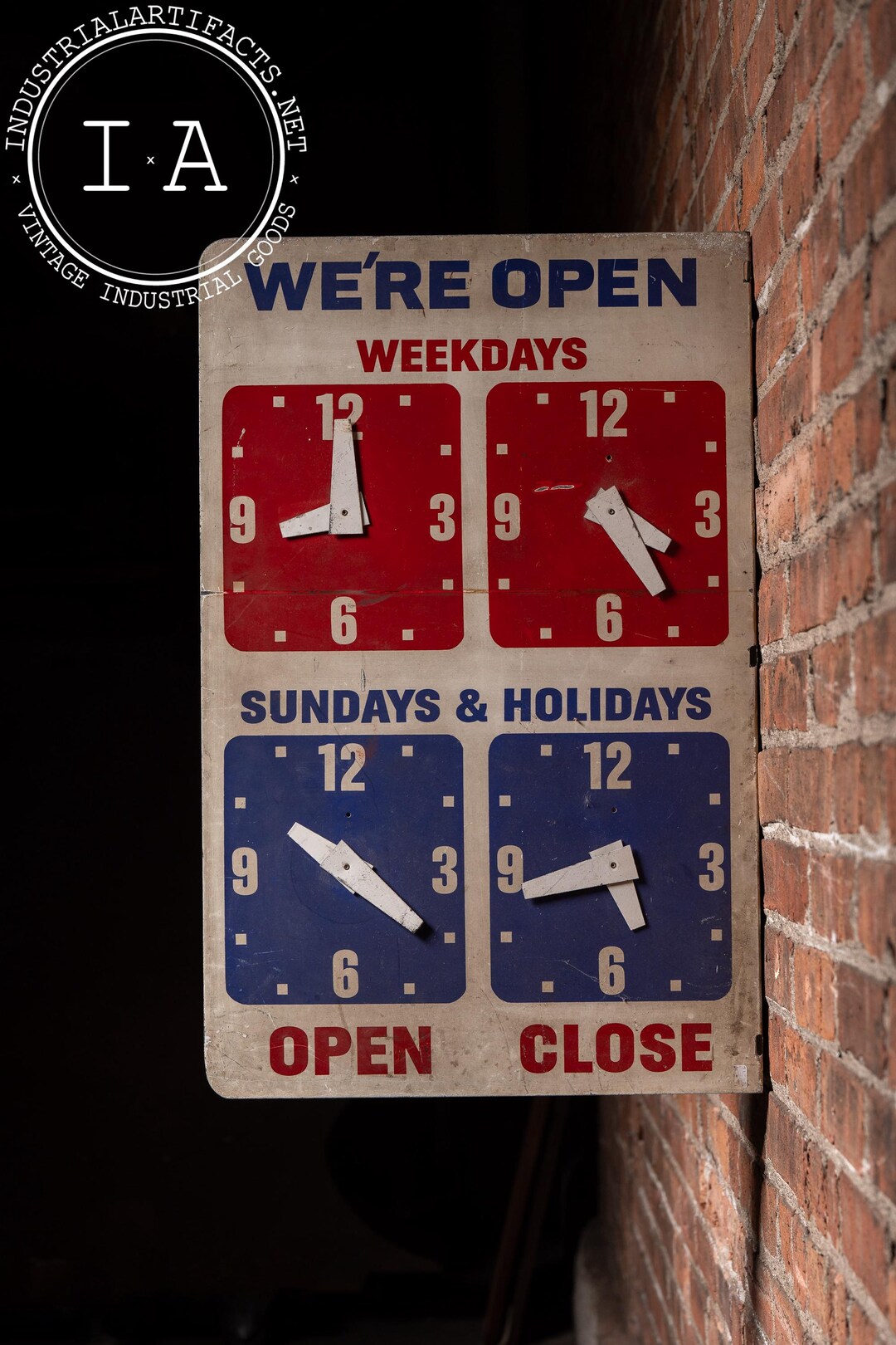 Vintage Open/close Adjustable Clock Face Flange Business Sign - Etsy