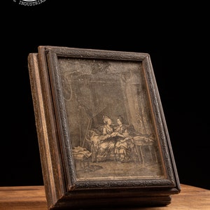 Vintage Victorian Etching Vanity Box