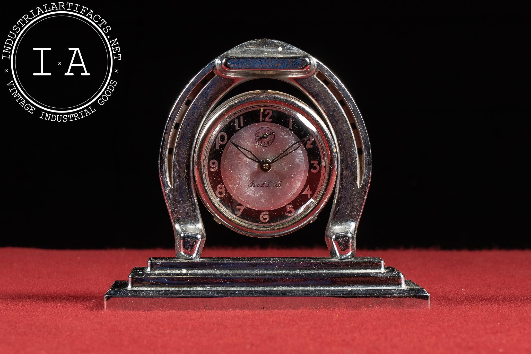 Vintage Chrome-plated Horseshoe Clock by Lux - Etsy