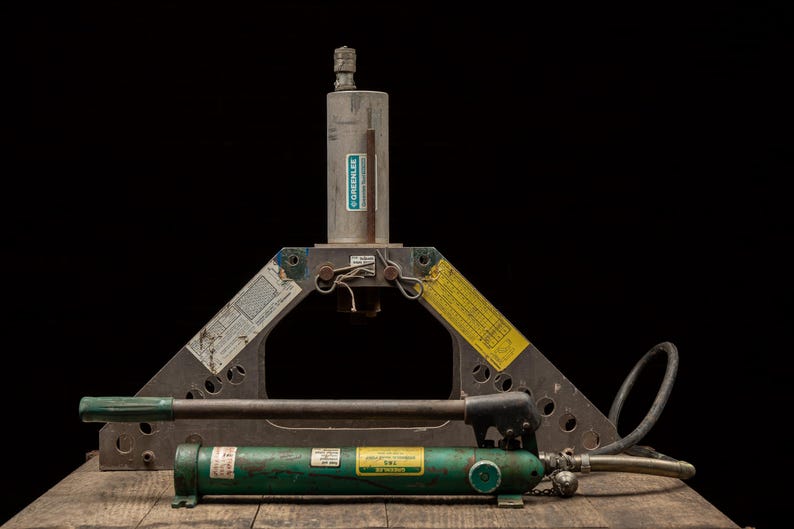 Vintage No. 777 Bender and No. 755 Hydraulic Pump by Greenlee image 1