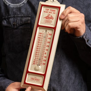 Vintage Concrete Company Self-Framed Advertising Thermometer