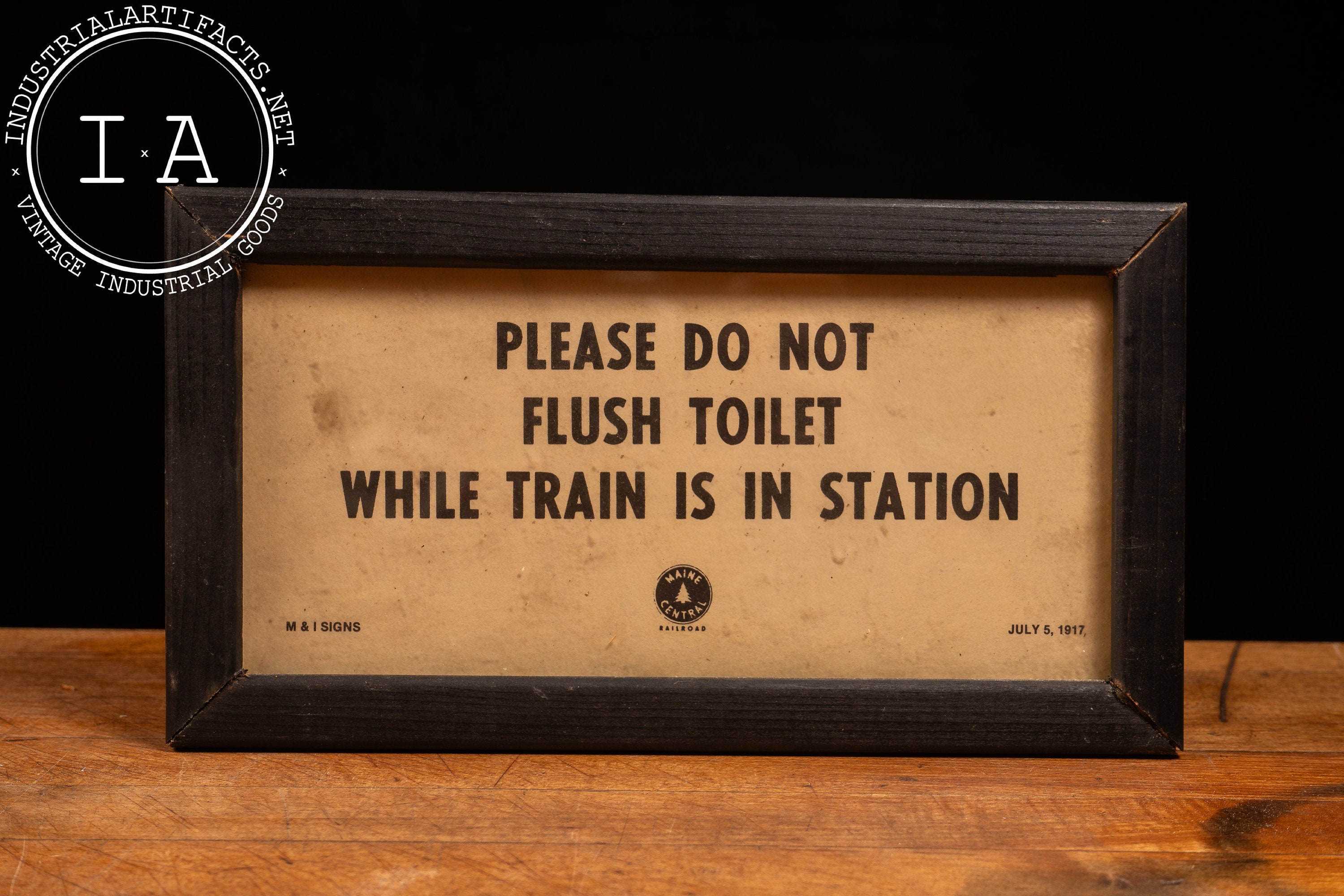 Vintage Framed Pullman Train Car Trolley Sign Reproduction