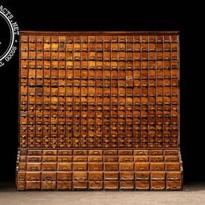 Massive Antique 370-Drawer Industrial Hardware Cabinet image 4