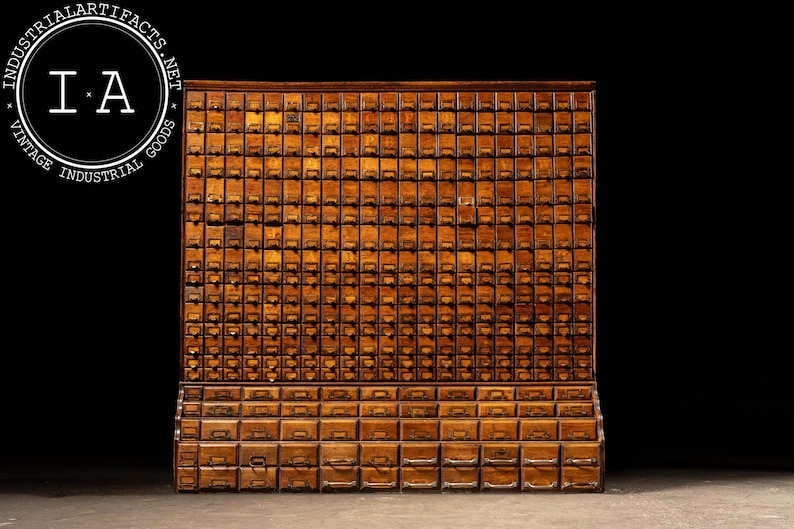 Massive Antique 370-Drawer Industrial Hardware Cabinet image 4