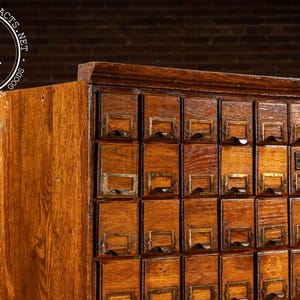 Massive Antique 370-Drawer Industrial Hardware Cabinet image 7