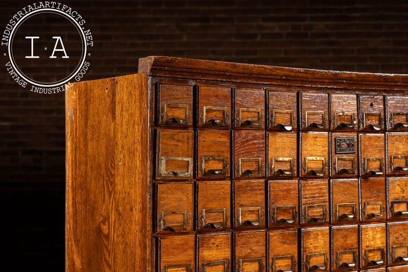 Massive Antique 370-Drawer Industrial Hardware Cabinet image 7