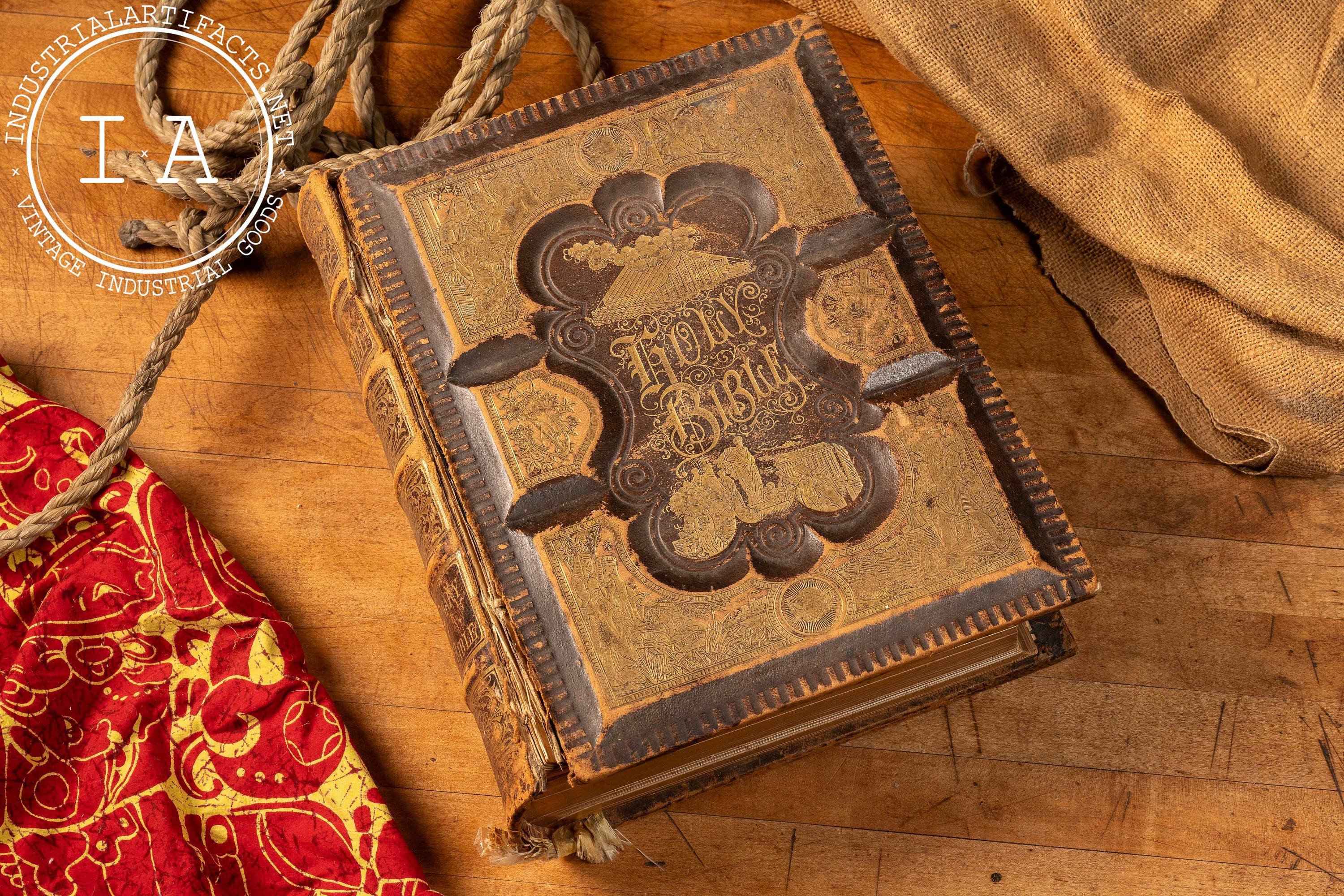 19th Century Pictorial Family Bible With Ephemera - Etsy