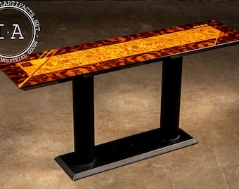 Mid-Century Modern Dell'Arredamento Burl Console Table