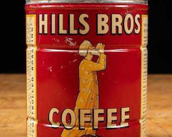 Vintage Hills Bros Coffee Tin Can