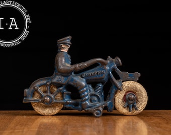 Vintage Cast Iron "Champion" Motorcycle by Hubley