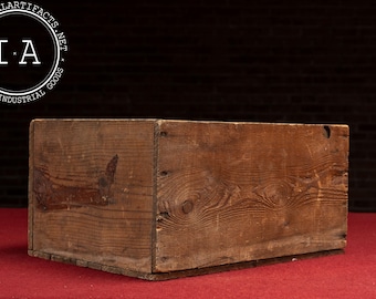 Early 20th Century Rustic Wooden Storage Crate