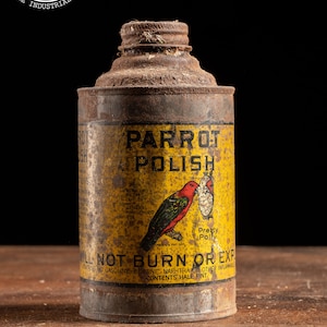 Vintage Parrot Polish Can