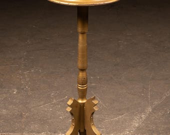 Gold Painted Wooden Plant Stand