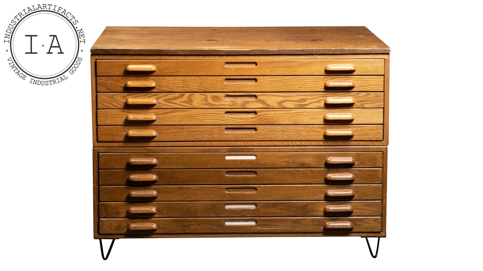 Antique Double Stack Wooden Flat File With Hairpin Etsy