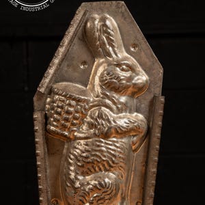 Vintage American Chocolate Mould Bunny With Basket Mold