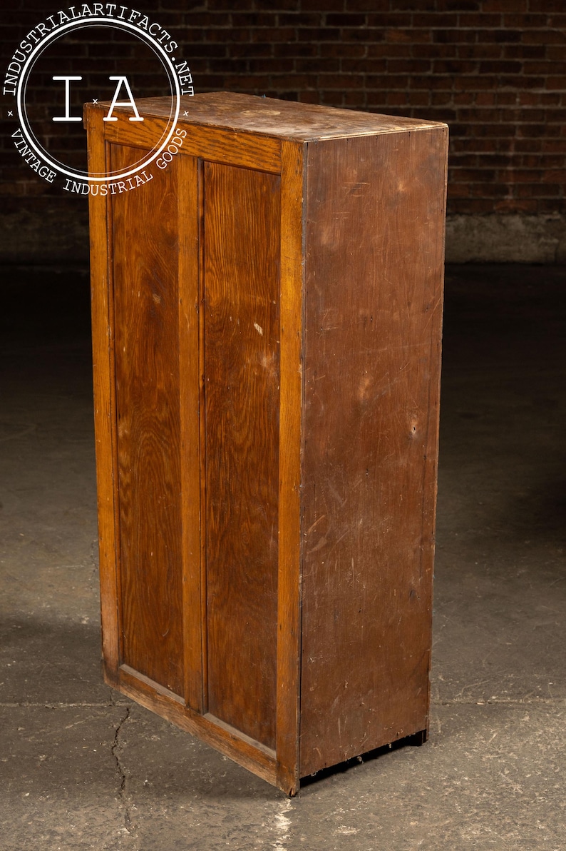 Antique Oak 4-Drawer Filing Cabinet Bild 5