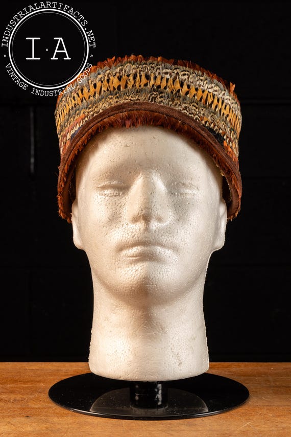 Vintage Custom Pheasant Feather Pill Box Hat - Etsy display picture 1