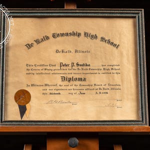 1929 DeKalb Illinois High School Diploma