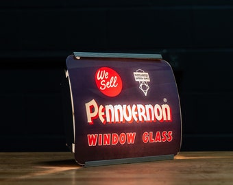 Letrero publicitario luminoso vintage de Pennvernon