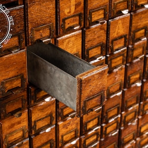 Massive Antique 370-Drawer Industrial Hardware Cabinet image 9