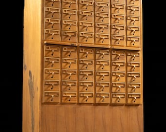 MCM 60-Drawer Maple Card Catalog by Library Bureau
