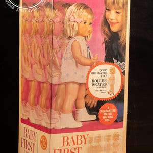 Vintage Baby First Steps Moving Doll by Mattel in Box