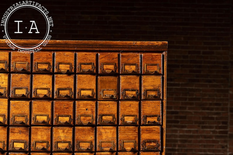 Massive Antique 370-Drawer Industrial Hardware Cabinet image 8
