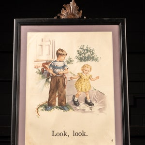Dick & Jane Flip Display Basal Reader Page #1