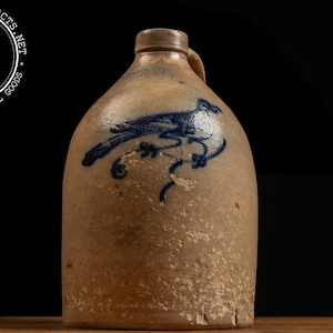 19th Century Norton Stoneware Songbird Jug