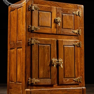 Early 20th Century 4-door Oak Ice Box - Etsy