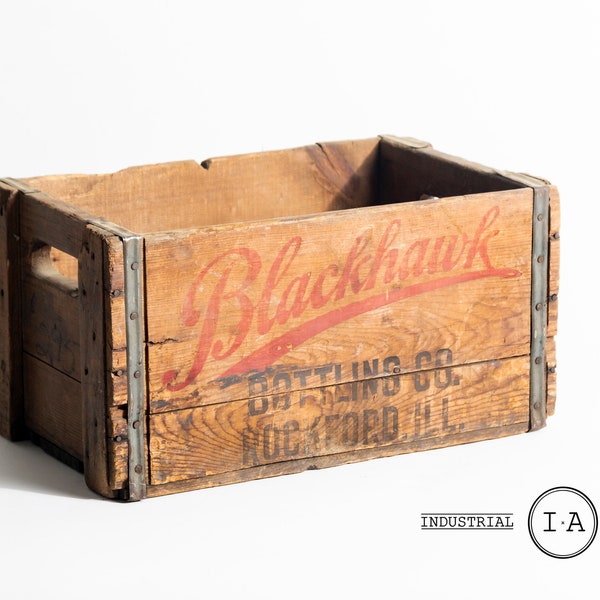 Vintage Blackhawk Bottling Company Crate
