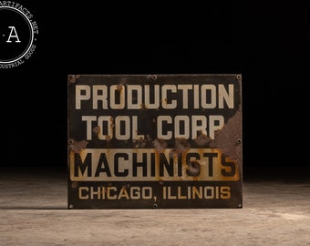 Vintage SSP Machinist Sign