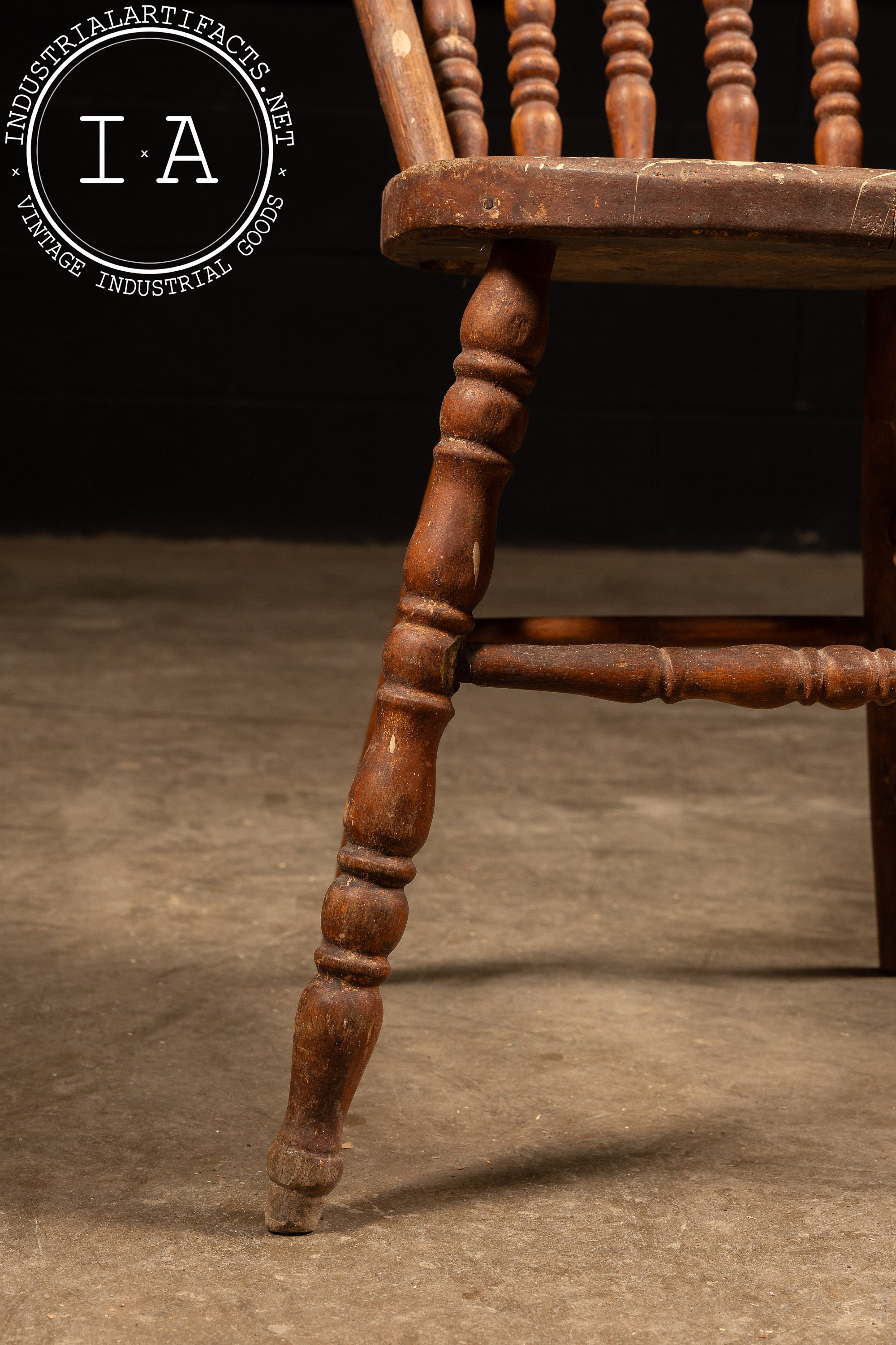 Antique Oak Spindle Back Chair - Etsy