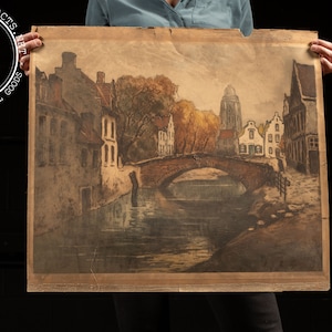 European Block Lithographic Print