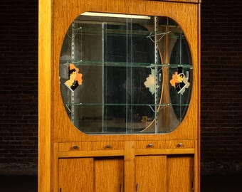 Massive Art Deco Mirrored Display Cabinet