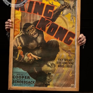 Vintage Framed King Kong Re-Release Poster