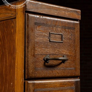 Antique Oak 4-Drawer Filing Cabinet Bild 7
