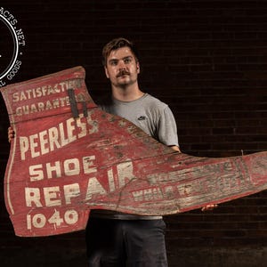 Antique Shoe Repair Sign - Etsy
