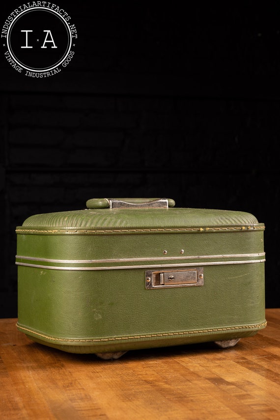 Vintage Trojan Green Train Case Gem