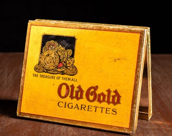 old gold cigarettes tin Vintage Old Gold Cigarette Tin