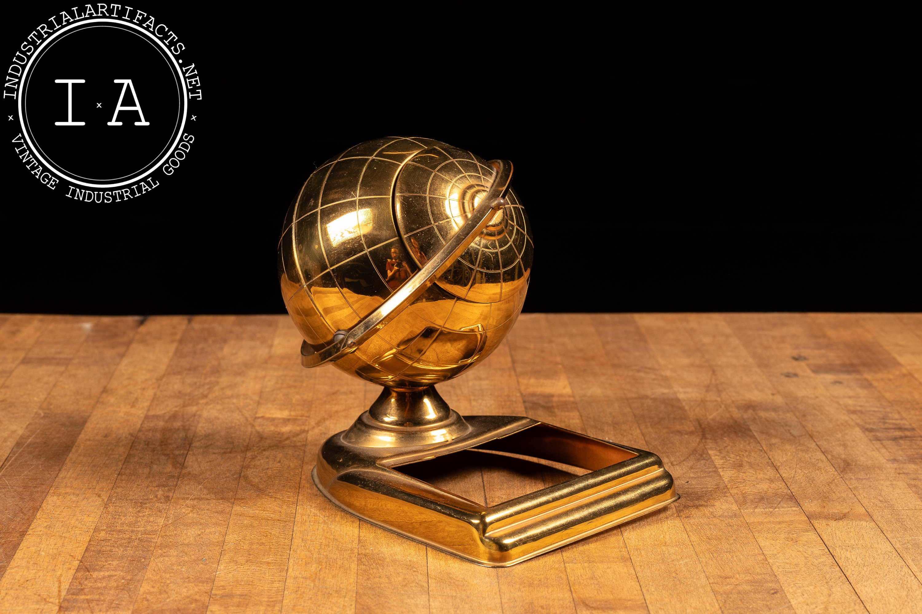 Vintage Brass Globe Ashtray - Etsy