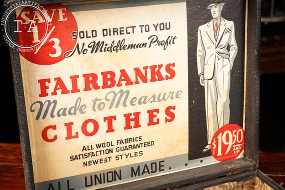 Early Fairbanks Custom Clothing Salesman Suitcase - image 3